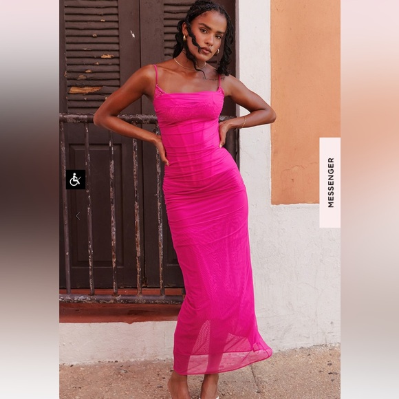COPY - House of CB Nalini Fuchsia Maxi Dress - Picture 1 of 4